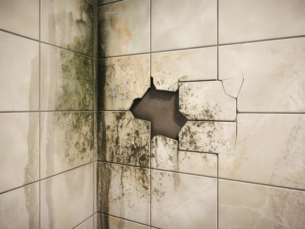 Identifier les signes d'usure ou de mauvaise étanchéité dans une douche carrelée