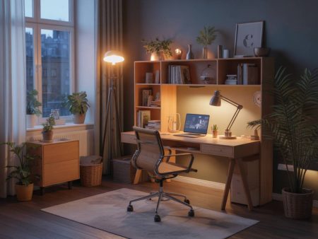 Comment aménager un coin bureau lumineux dans une pièce sombre ?