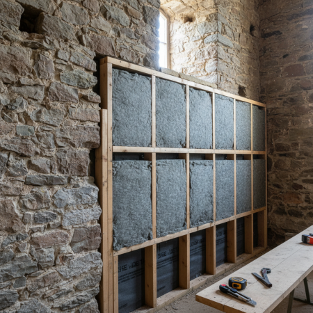 Image pour bâti ancien isolation mur en pierre lame d air