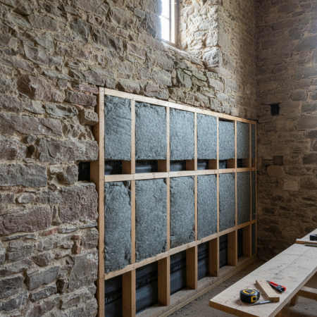 Image pour bâti ancien isolation mur en pierre lame d air