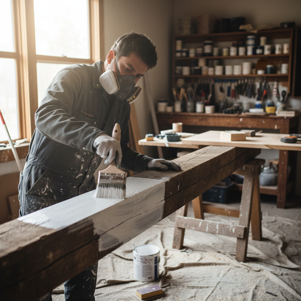 Les Meilleures Couleurs Pour Sublimer Vos Poutres en Bois Image pour comment peindre une poutre en bois
