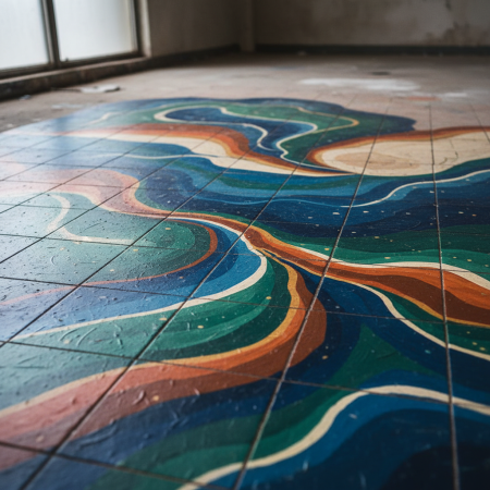 Image pour peinture sol carrelage