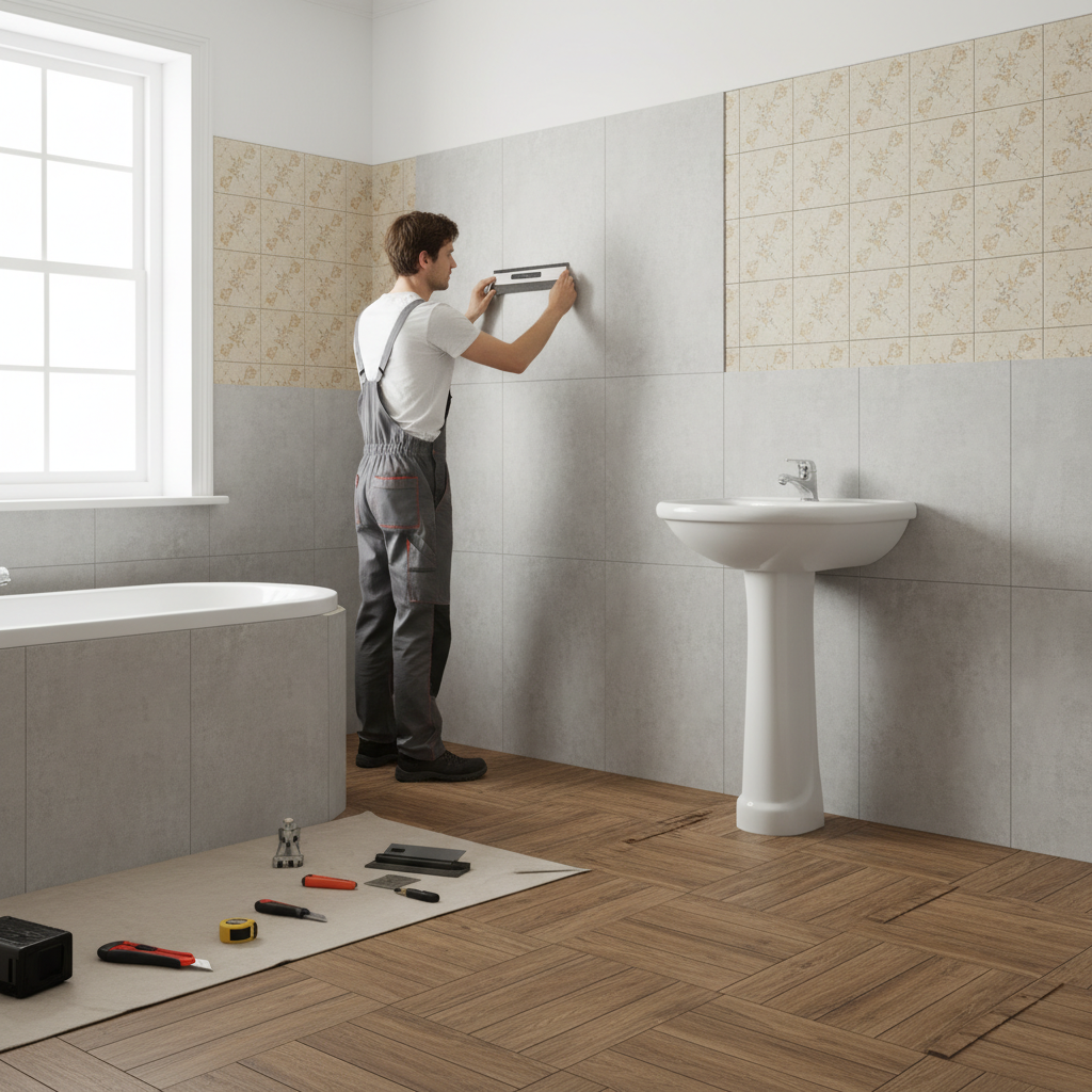 Recouvrir du carrelage de salle de bain : 7 erreurs de débutant qui ruinent le résultat Image pour recouvrir du carrelage de salle de bain